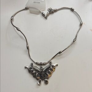 Elegant Silver Butterfly Necklace